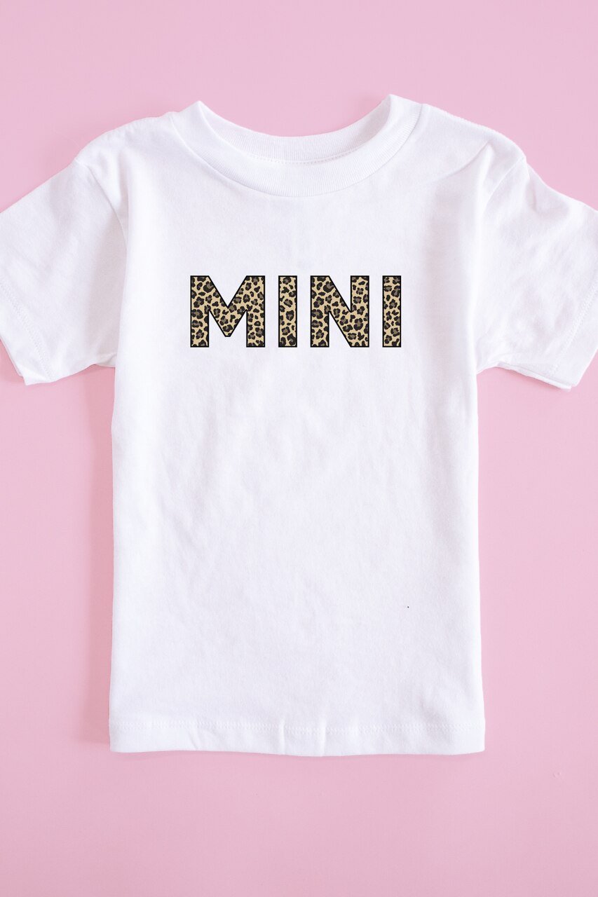 Mini Animal Print Youth Tee White