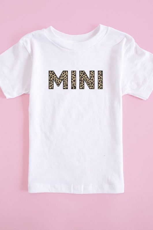 Mini Animal Print Youth Tee White