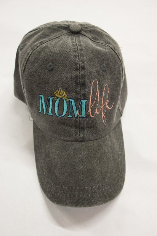 Mom Life Crown Embroidered Baseball Cap