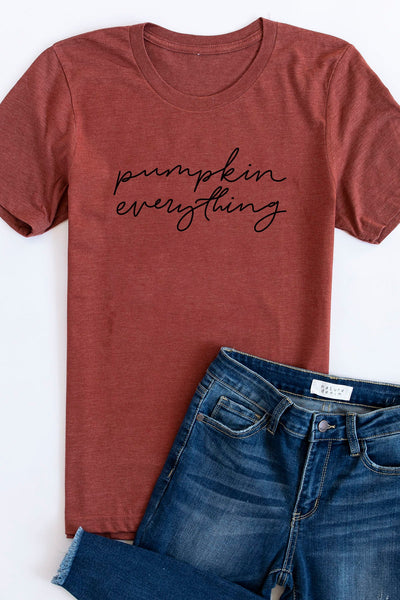 Pumpkin Everything Script Rust Graphic Tee