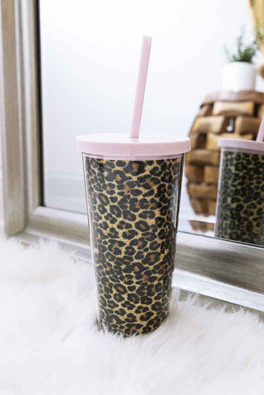 Cheetah Print Tumbler 24oz