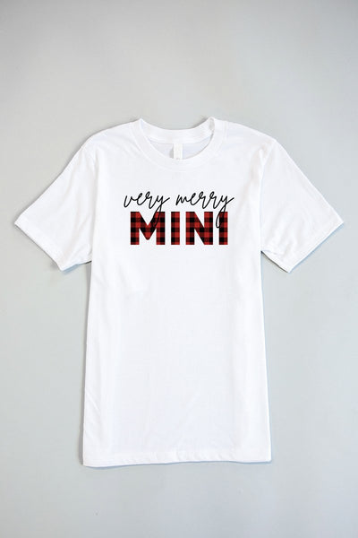 Very Merry Mini Graphic White Youth Tee