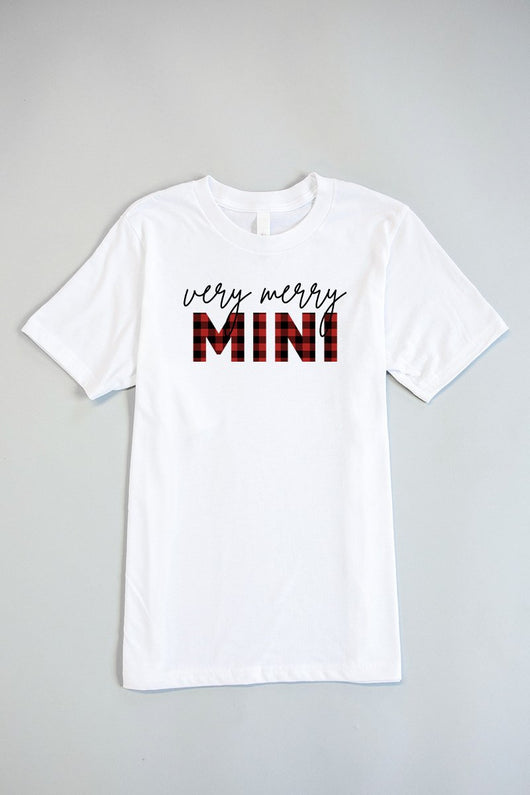 Very Merry Mini Graphic White Youth Tee